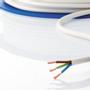 Nordic Quality Round mains cable H05VV-F (3x1.5mm²), 50m, White