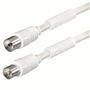 Qbulk Antennkabel 85dB ferrit, 7,5m, Vit
