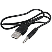 Qbulk USB A 2.0 - 3.5 minijack, 1m, Black