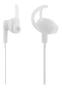 STREETZ stay-in-ear headset, svarsknapp, 3,5mm, mikrofon, vit