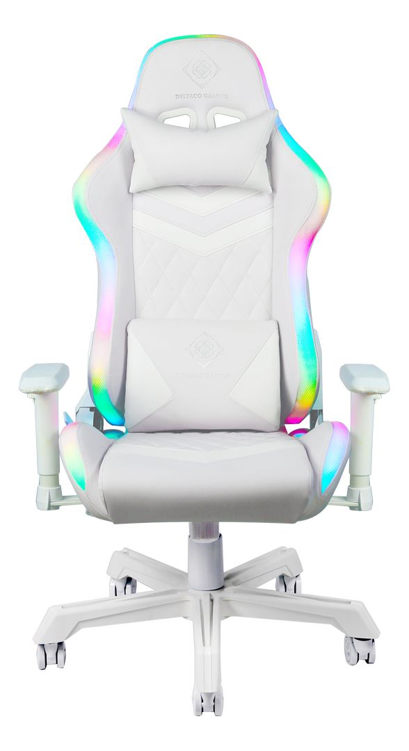 DELTACO - White Line RGB gaming chair, white