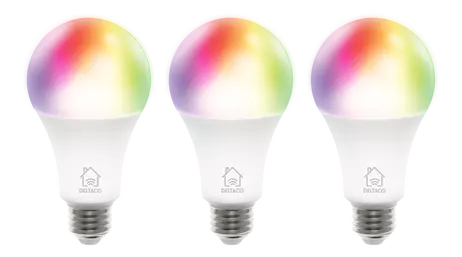 Deltaco LED E27, WiFI, 9W/810lm, dimmable, Multi Colour (SH-LE27RGB-3P)