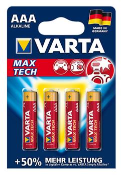 VARTA Batterie MAX TECH DE      AAA  LR03               4St. (04703110404)