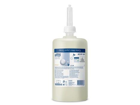 TORK Sæbe Extra Mild S1 Hvid, uparfumeret,  1 liter (420701)