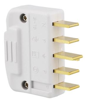 Nordic Quality Kontakt 3P+N+J rak (D), Ljusgrå (303967)