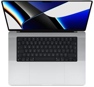 APPLE MacBook Pro 16.2" (Oct. 2021), M1 Pro (10 CPU/16 GPU), 16 GB RAM, 512GB SSD, macOS Monterey 12.0, Silver (MK1E3DK/A)