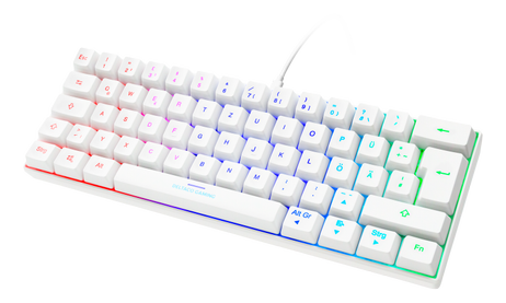 Deltaco GAMING GAM-075 - tastatur - QWERTZ - Tysk - hvit (GAM-075-W-DE)