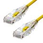 ProXtend Ultra Slim CAT6A U/UTP CU LSZH Ethernet Cable Yellow 75cm