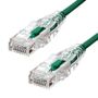 ProXtend Ultra Slim CAT6A U/UTP CU LSZH Ethernet Cable Green 25cm (S-6AUTP-0025GR)