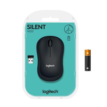 Logitech M220 Silent - mus - 2.4 GHz - koksgrå (910-004878)