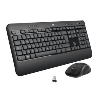 LOGITECH USB / full size / whisper-quiet incurve keys / palm rest / incl. Cordless Laser Mouse/ 2.4 GHz Unifying receiver (920-008685)