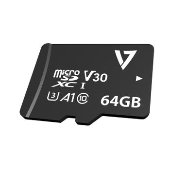 V7 64GB MICRO SDXC V30 U3 A1 CL10MAX 95MB/S READ 30MB/S WRT MEM (VPMD64GU3)