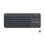 LOGITECH Wireless Touch Keyboard K400 Plus - Tastatur - Sort