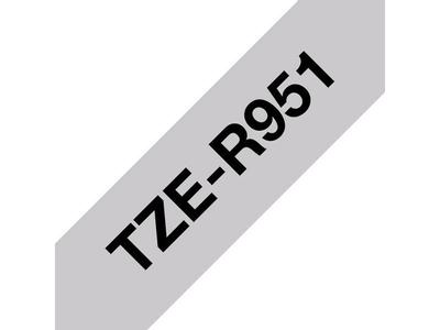 BROTHER TZER951 / TZE R951 Ribbon Tape Cassette - Black on Silver 24mm wide (TZER951)
