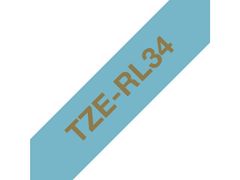 BROTHER 12 mm gold on blue satin ribbon (4 meter)
