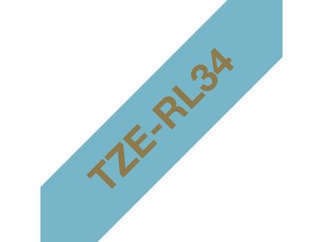BROTHER Tape/12mm gold on light blue (TZERL34)