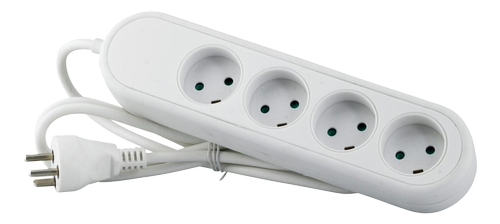 DELTACO 4 sockets - 1.5M - plug with earth White (3079580)