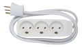 DELTACO EDB socket - 3 sockets - 1.5M - EDB Plug White