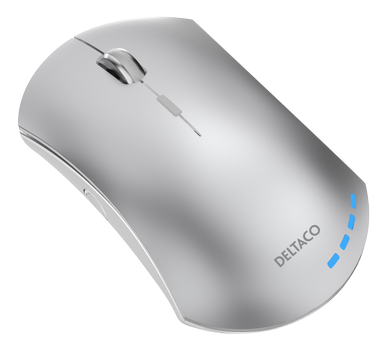 DELTACO Wireless office mouse, aluminium,  battery indicator,  USB recei (MS-800)