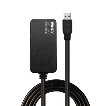 LINDY USB 3.0 Aktivverlängerungs-Hub Pro 10m 4 Port 8m Segment (43159)