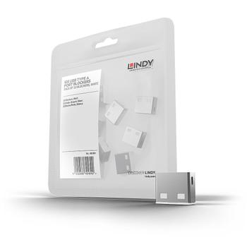LINDY 10 USB Portschlösser WEISS  Erweiterungskit für 40454 (40464)