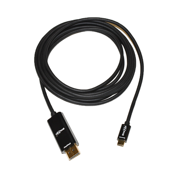 STOLTZEN ThinFlex USB C - Displayport 3m 4Kx2K@60Hz , OD 4,5mm , Myk , Svart (ST-TF-C-DP-030)