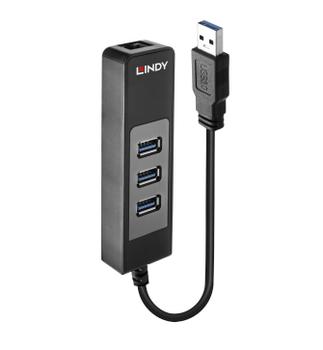 LINDY USB 3.1 Hub & Gigabit Ethernet Adapter (43176)