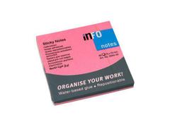 info Notatblokk INFO 75x75 neon rosa