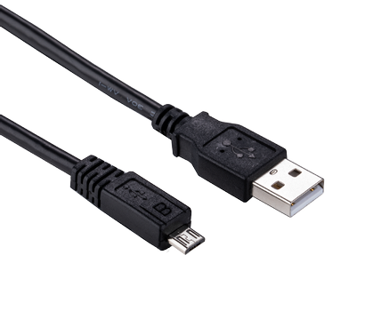 Elivi USB A til Micro B kabel 1 meter 2.0, Svart (ELV-USB20AMRB-010B)