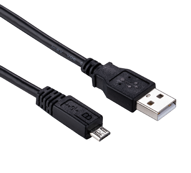 Elivi USB A - Micro B cable 0|5m 2.0| Black (ELV-USB20AMRB-005B)