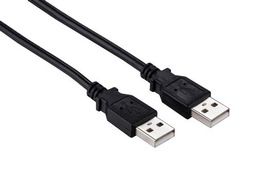 Elivi USB A - A cable 1m M/M| 2.0| Black (ELV-USB20AA-010B)
