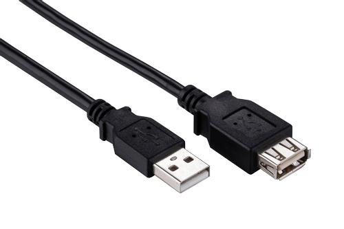 Elivi USB 2.0 A til A Skjøt 5 meter M/F, 2.0, Svart (ELV-USB20AMAF-050B)