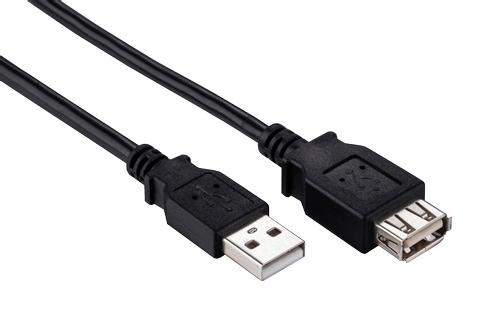 Elivi USB 2.0 A til A Skjøt 1m M/F , 2.0 , Svart (ELV-USB20AMAF-010B)