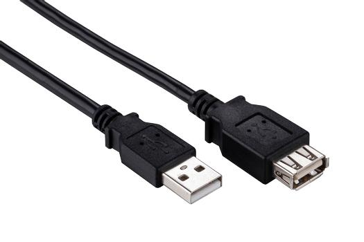 Elivi USB 2.0 A til A Skjøt 3m M/F , 2.0 , Svart (ELV-USB20AMAF-030B)