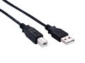 Elivi USB 2.0 A til B kabel 0,5 m 2.0 | Svart (Stor B kontakt)