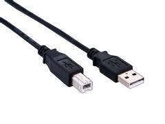 Elivi USB 2.0 A til B kabel 0,5 m 2.0 , Svart (Stor B kontakt)