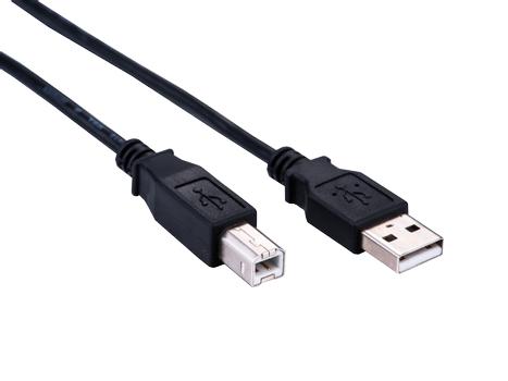 Elivi USB A - B cable 5m 2.0| Black (ELV-USB20AB-050B)