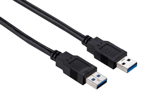 Elivi USB 3.0 A til A kabel 3m M/M , 3.0 , Svart (ELV-USB30AA-030B)
