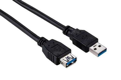 Elivi USB 3.0 A til A Skjøt 3 meter M/F, 3.0, Svart (ELV-USB30AMAF-030B)