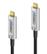 FiberX FiberX USB-C Optisk fiberkabel,  USB 3.2 Gen 2, 10Gbps, USB-C: Han - USB-C: Han, 20m, sort