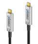 FiberX USB-C Optisk fiberkabel, USB 3.2 Gen 2, 10Gbps, USB-C: Han - USB-C: Han, 5,0m, sort
