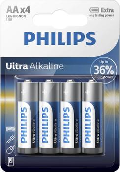PHILIPS Battery, AA/LR6, 1,5V (LR6E4B/10)