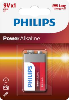 PHILIPS Power Alkaline Battery  (Phil-6LR61P1B/10)
