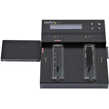 STARTECH STARETCH.COM Standalone M.2 SATA M.2 NVMe Duplicator/ Eraser HDD/SSD Cloner/ Wiper M.2 PCIe AHCI/NVMe 2.5/ 3.5inch SATA Drives (SM2DUPE11)