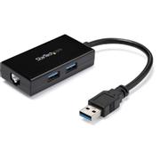 STARTECH USB 3.0 ETHERNET ADAPTER WITH 2 PORT HUB NATIVE DRIVER SUPPORT CARD