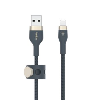 BELKIN BOOSTCHARGE LTG TO USB-A BRAIDED SILICONE CABLE 1M BLUE CABL (CAA010BT1MBL)