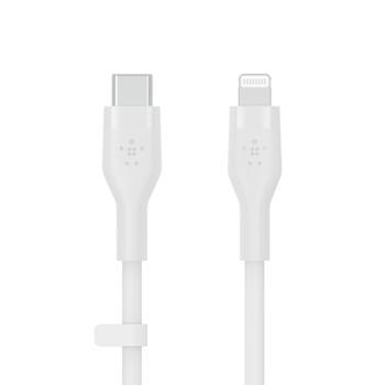 BELKIN BOOST CHARGE LIGHTNING TO USB-C SILICONE CABLE 2M WHITE CABL (CAA009BT2MWH)