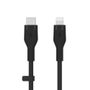 BELKIN BOOST CHARGE LIGHTNING TO USB-C SILICONE CABLE 3M BLACK CABL (CAA009BT3MBK)