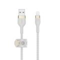 BELKIN BOOSTCHARGE LTG TO USB-A BRAIDED SILICONE CABLE 3M WHITE CABL