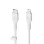 BELKIN BOOST CHARGE LIGHTNING TO USB-C SILICONE CABLE 3M WHITE CABL (CAA009BT3MWH)